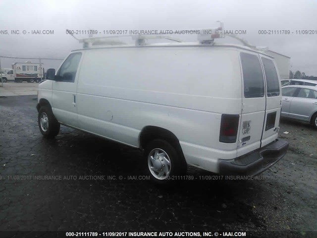 1FTNE24L17DA92259 - 2007 FORD ECONOLINE E250 VAN WHITE photo 3