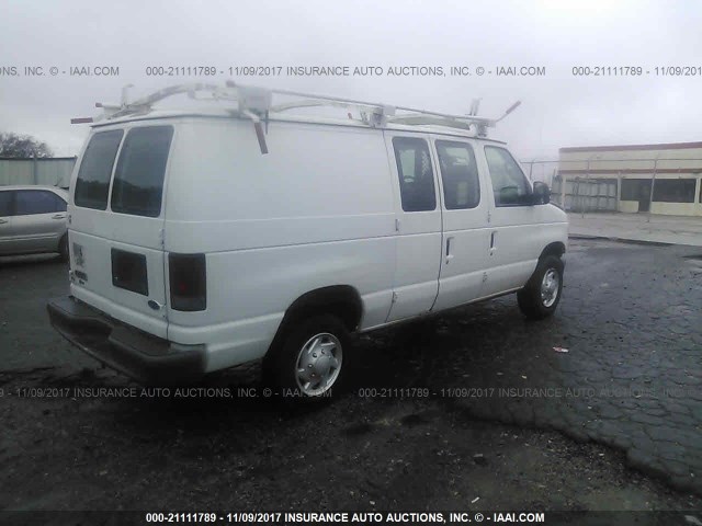 1FTNE24L17DA92259 - 2007 FORD ECONOLINE E250 VAN WHITE photo 4