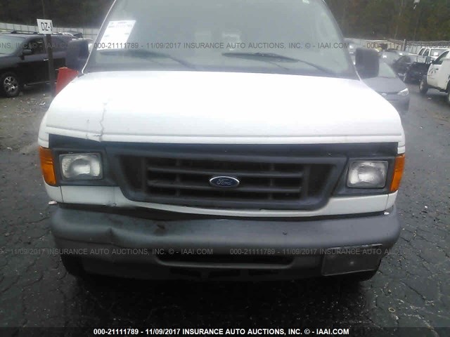 1FTNE24L17DA92259 - 2007 FORD ECONOLINE E250 VAN WHITE photo 6