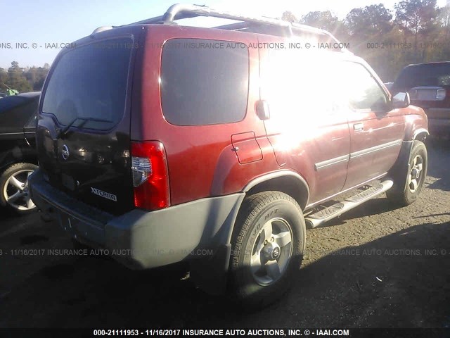 5N1ED28Y44C621953 - 2004 NISSAN XTERRA XE/SE MAROON photo 4