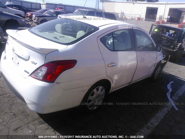 3N1CN7AP2FL835342 - 2015 NISSAN VERSA S/S PLUS/SV/SL WHITE photo 4