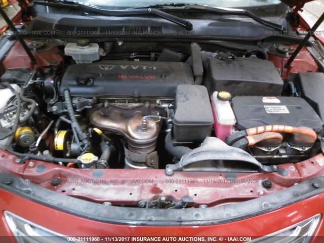 JTNBB46K473024261 - 2007 TOYOTA CAMRY NEW GENERAT HYBRID RED photo 10