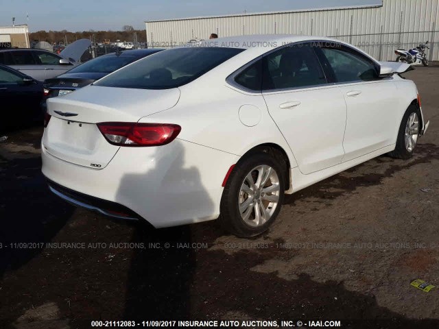 1C3CCCAB6FN590906 - 2015 CHRYSLER 200 LIMITED WHITE photo 4