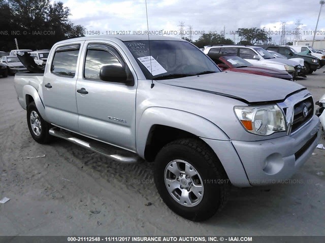 3TMJU62N49M070938 - 2009 TOYOTA TACOMA DOUBLE CAB PRERUNNER SILVER photo 1