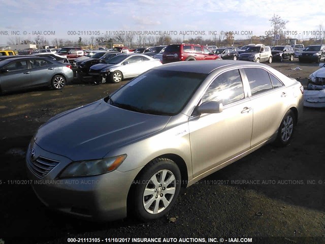 JTNBB46K373029810 - 2007 TOYOTA CAMRY NEW GENERAT HYBRID GOLD photo 2