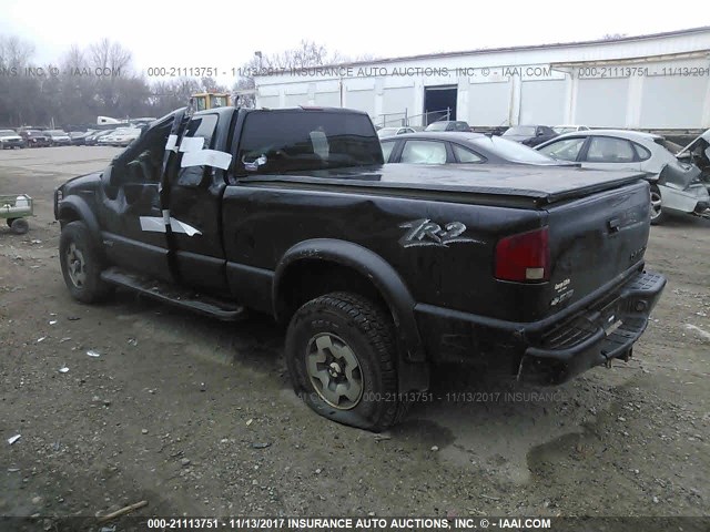 1GCCT19X138135049 - 2003 CHEVROLET S TRUCK S10 BLACK photo 3