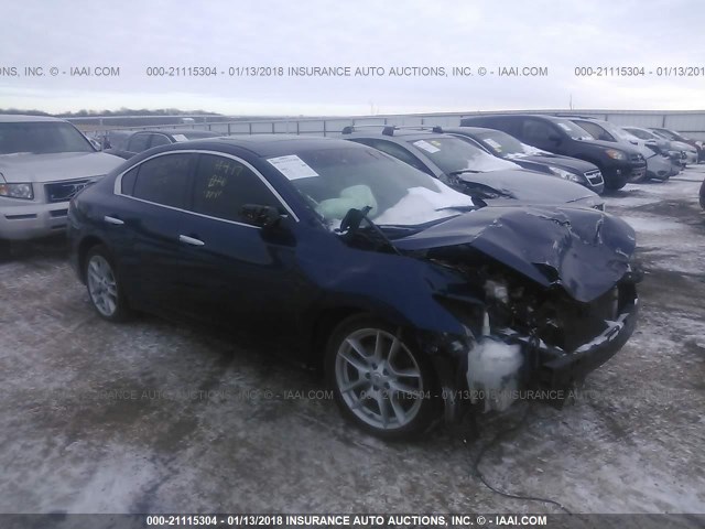 1N4AA5AP4AC855817 - 2010 NISSAN MAXIMA S/SV BLUE photo 1