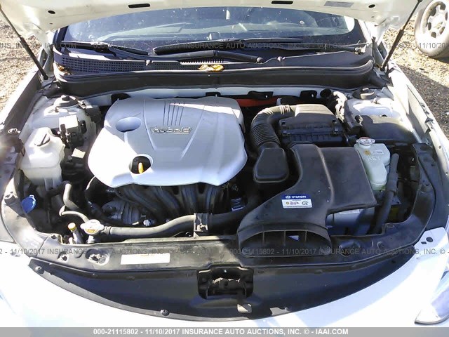 KMHEC4A45DA094054 - 2013 HYUNDAI SONATA HYBRID WHITE photo 10