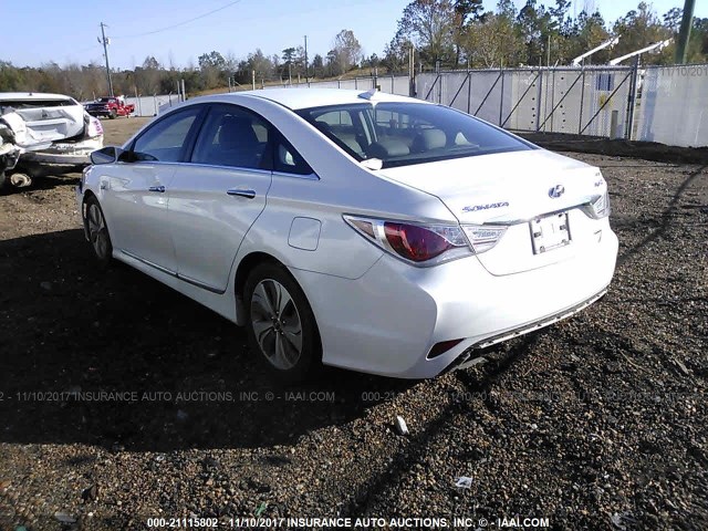 KMHEC4A45DA094054 - 2013 HYUNDAI SONATA HYBRID WHITE photo 3