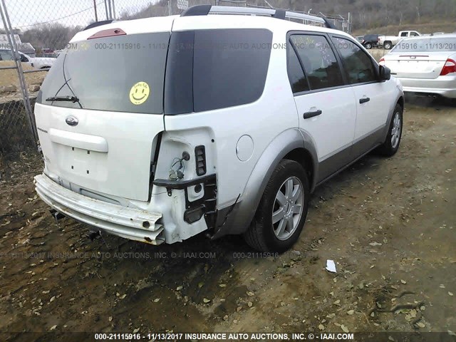 1FMZK01136GA34891 - 2006 FORD FREESTYLE SE WHITE photo 4