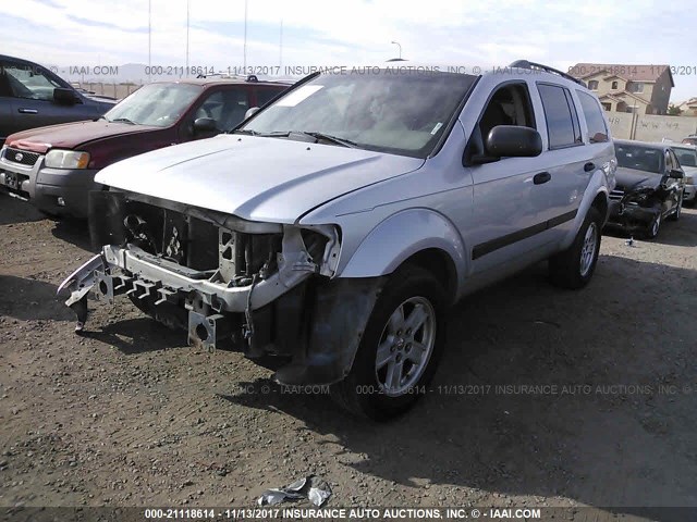 1D8HD38K28F101677 - 2008 DODGE DURANGO SXT SILVER photo 2