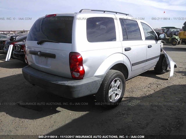 1D8HD38K28F101677 - 2008 DODGE DURANGO SXT SILVER photo 4