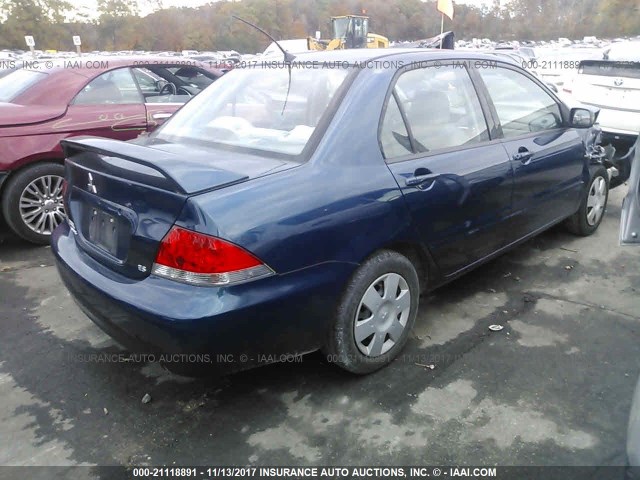 JA3AJ26E74U044042 - 2004 MITSUBISHI LANCER ES GREEN photo 4