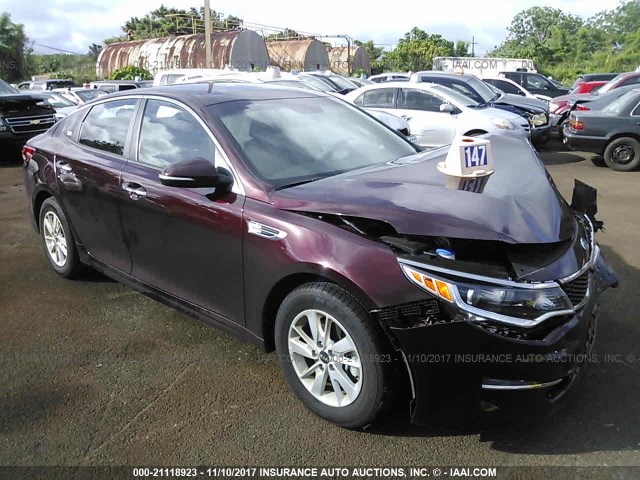 5XXGT4L32JG185624 - 2018 KIA OPTIMA LX/S PURPLE photo 1