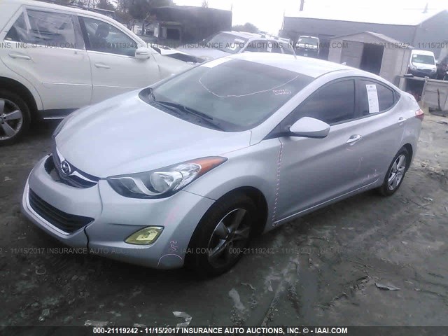 5NPDH4AE7DH272937 - 2013 HYUNDAI ELANTRA GLS/LIMITED SILVER photo 2