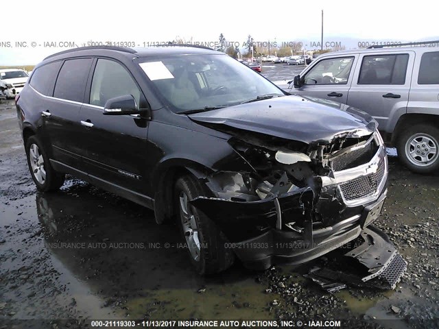 1GNER23D39S128571 - 2009 CHEVROLET TRAVERSE LT BLACK photo 1