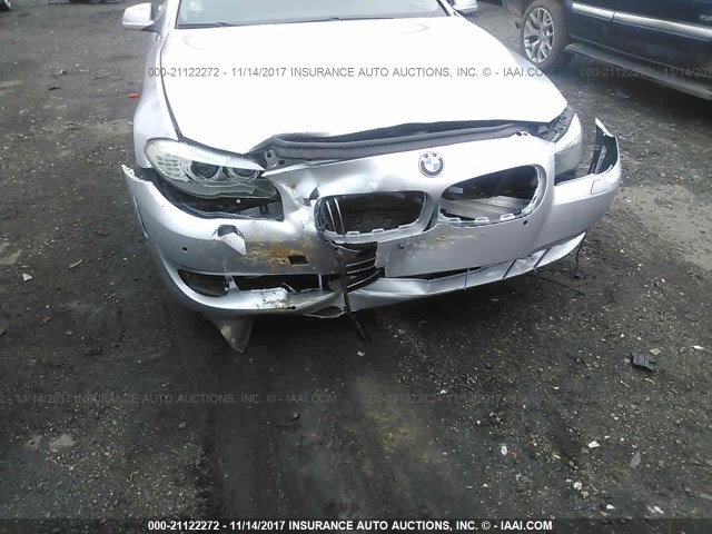 WBAXH5C54CDW10568 - 2012 BMW 528 XI SILVER photo 6