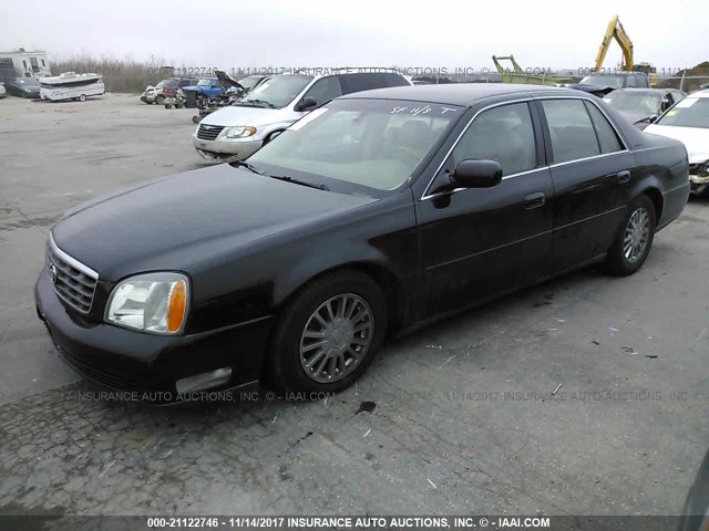 1G6KE57Y73U148472 - 2003 CADILLAC DEVILLE DHS BLACK photo 2