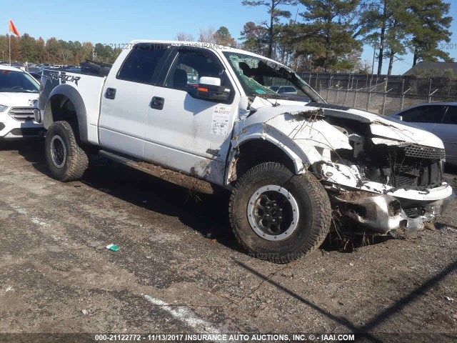 1FTFW1R61EFB93222 - 2014 FORD F150 SVT RAPTOR WHITE photo 1