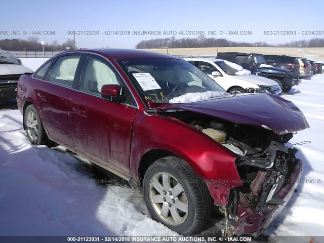 1FAHP27117G117330 - 2007 FORD FIVE HUNDRED SEL RED photo 1