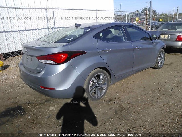 KMHDH4AE7FU455646 - 2015 HYUNDAI ELANTRA SE/SPORT/LIMITED SILVER photo 4