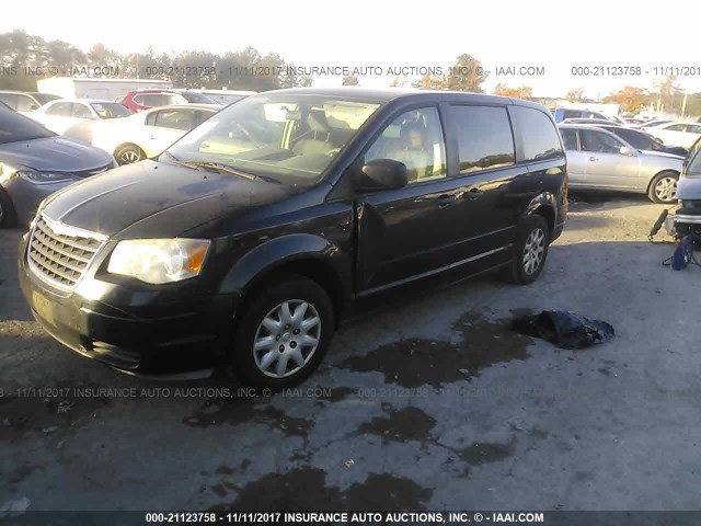 2A8HR44H68R129614 - 2008 CHRYSLER TOWN & COUNTRY LX BLACK photo 2