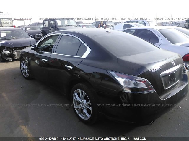 1N4AA5APXEC468582 - 2014 NISSAN MAXIMA S/SV BLACK photo 3