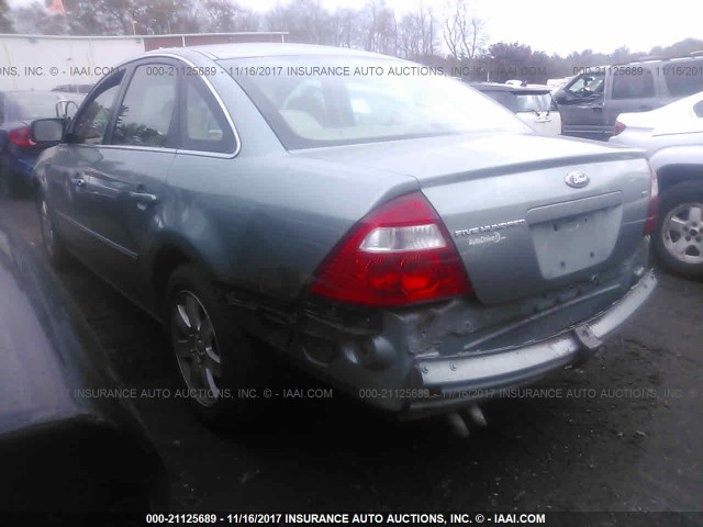 1FAFP24166G116832 - 2006 FORD FIVE HUNDRED SEL GREEN photo 3