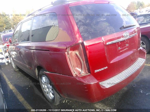 KNDMB233286206331 - 2008 KIA SEDONA EX/LX RED photo 3