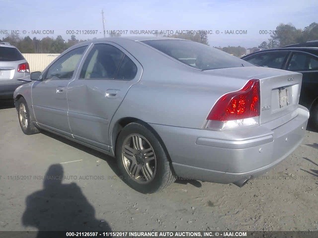 YV1RS592562526084 - 2006 VOLVO S60 2.5T SILVER photo 3