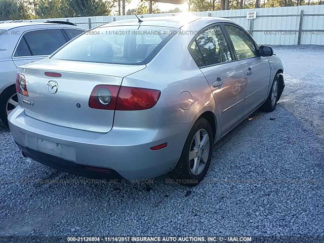 JM1BK12F251308606 - 2005 MAZDA 3 I SILVER photo 4