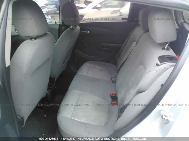 1G1JA6SH1C4150566 - 2012 CHEVROLET SONIC LS Gümüş foto 8