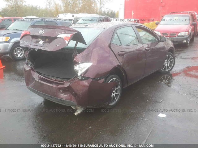 5YFBURHE3HP649178 - 2017 TOYOTA COROLLA L/LE/XLE/SE/XSE PURPLE photo 4