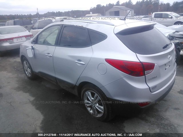 KM8JUCAC4DU738221 - 2013 HYUNDAI TUCSON GLS/LIMITED SILVER photo 3