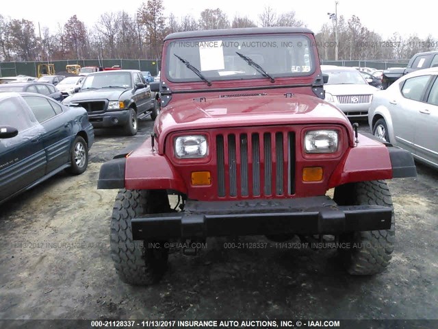 2BCCV81J3HB536389 - 1987 JEEP WRANGLER RED photo 6