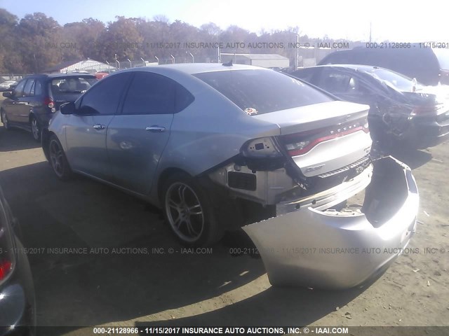 1C3CDFCH5DD156947 - 2013 DODGE DART LIMITED/R/T SILVER photo 3