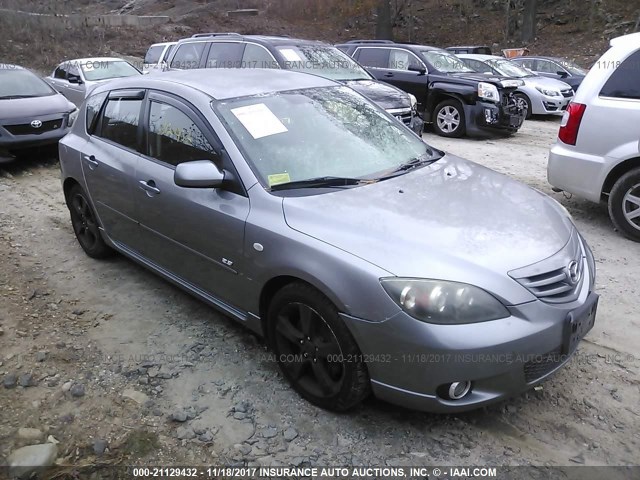 JM1BK143851271340 - 2005 MAZDA 3 HATCHBACK GRAY photo 1