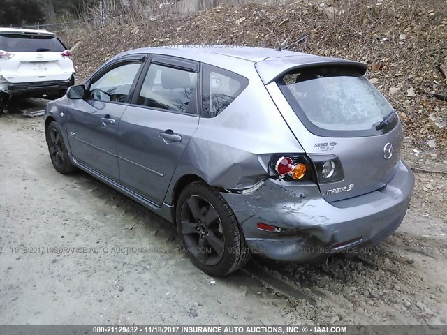 JM1BK143851271340 - 2005 MAZDA 3 HATCHBACK GRAY photo 3