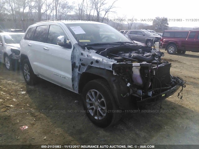 1C4RJFBG5EC395185 - 2014 JEEP GRAND CHEROKEE LIMITED WHITE photo 1