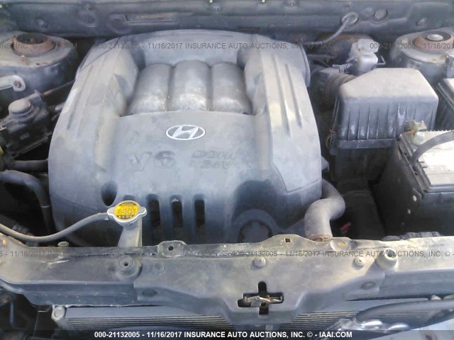 KM8SB73D64U750717 - 2004 HYUNDAI SANTA FE BLACK photo 10