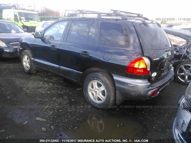 KM8SB73D64U750717 - 2004 HYUNDAI SANTA FE BLACK photo 3