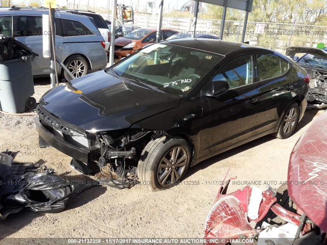 5NPD84LF1JH275740 - 2018 HYUNDAI ELANTRA SEL/VALUE/LIMITED BLACK photo 2