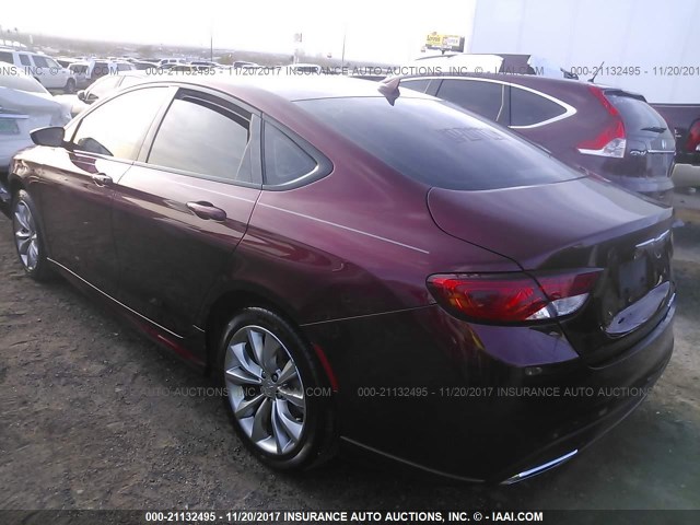 1C3CCCBG1FN735313 - 2015 CHRYSLER 200 S 栗色 照片 3