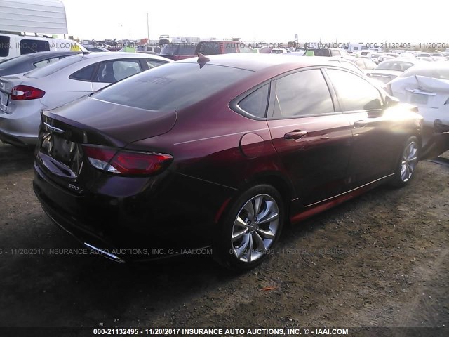 1C3CCCBG1FN735313 - 2015 CHRYSLER 200 S 栗色 照片 4