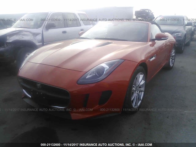 SAJWA6E7XE8K02631 - 2014 JAGUAR F-TYPE ORANGE photo 2