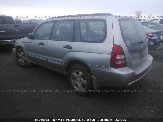 JF1SG65605H752638 - 2005 SUBARU FORESTER 2.5XS SILVER photo 3