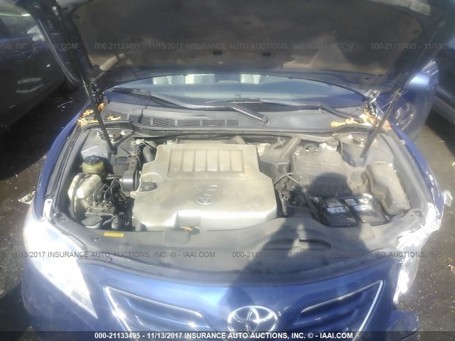 4T1BK46K67U003163 - 2007 TOYOTA CAMRY NEW GENERAT LE/XLE/SE BLUE photo 10