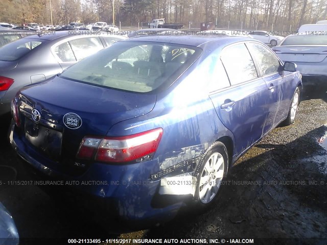 4T1BK46K67U003163 - 2007 TOYOTA CAMRY NEW GENERAT LE/XLE/SE BLUE photo 4