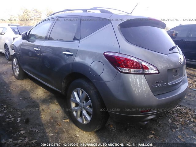 JN8AZ1MW2CW204805 - 2012 NISSAN MURANO S/SL/LE BROWN photo 3