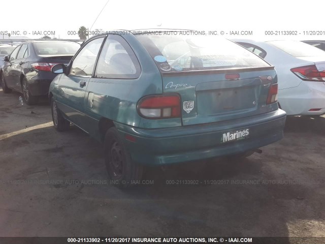 KNJLT05H8R6140873 - 1994 FORD ASPIRE TEAL photo 3